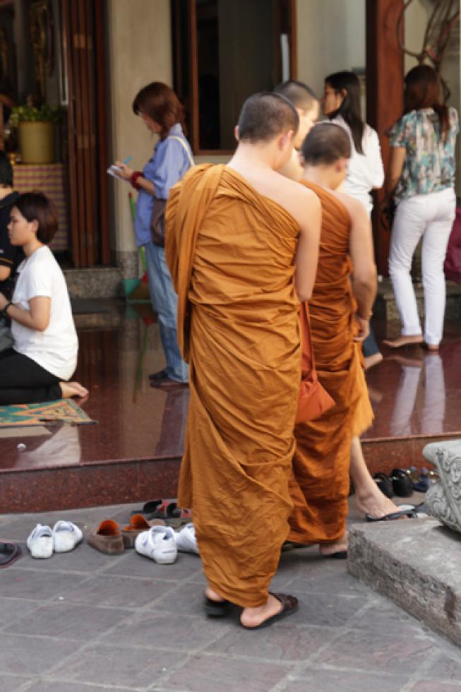 Monjes en peregrinación